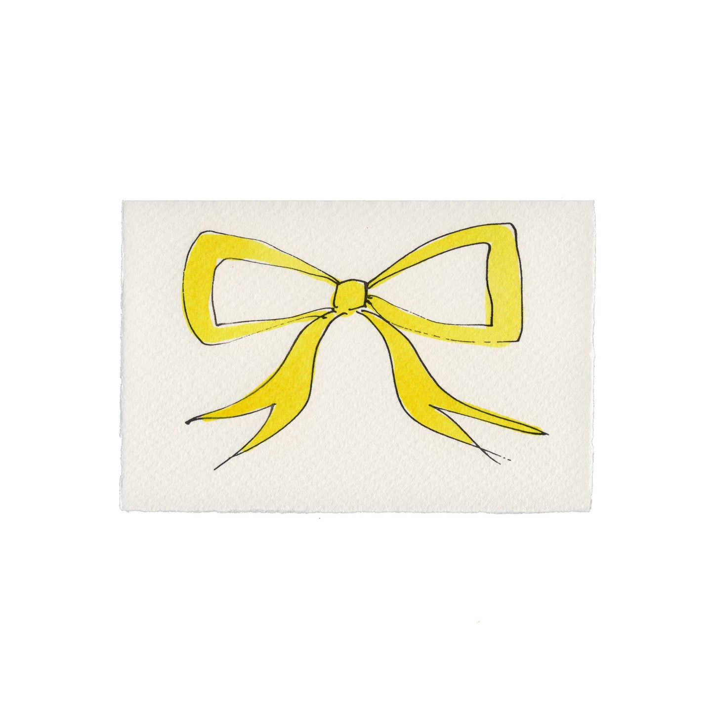 Scribble & Daub Bow Card Yellow