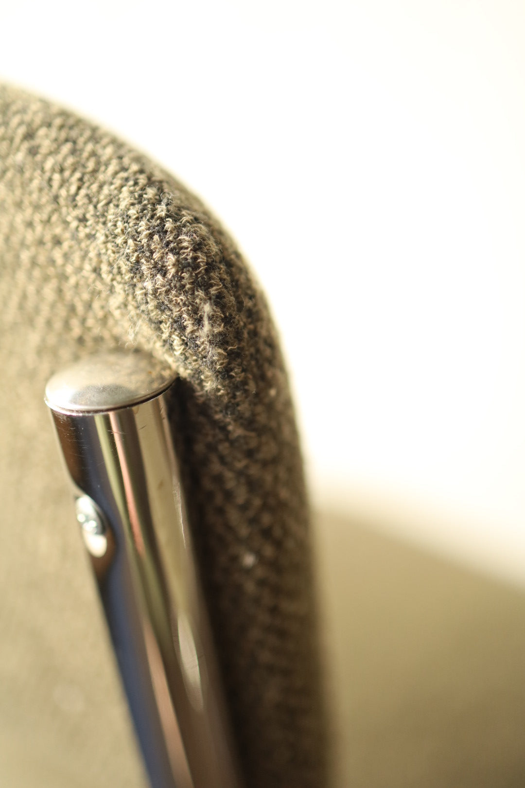 Pair of Tweed and Chrome Cantilever Chairs