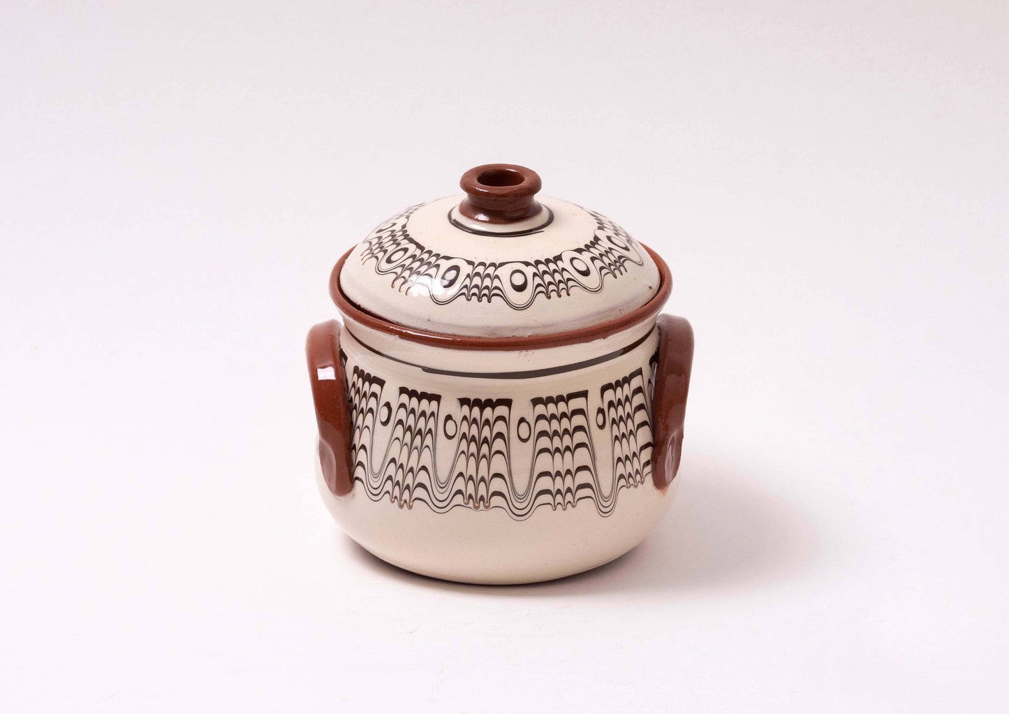 Hand-made ceramic mini-casserole pot - Olga