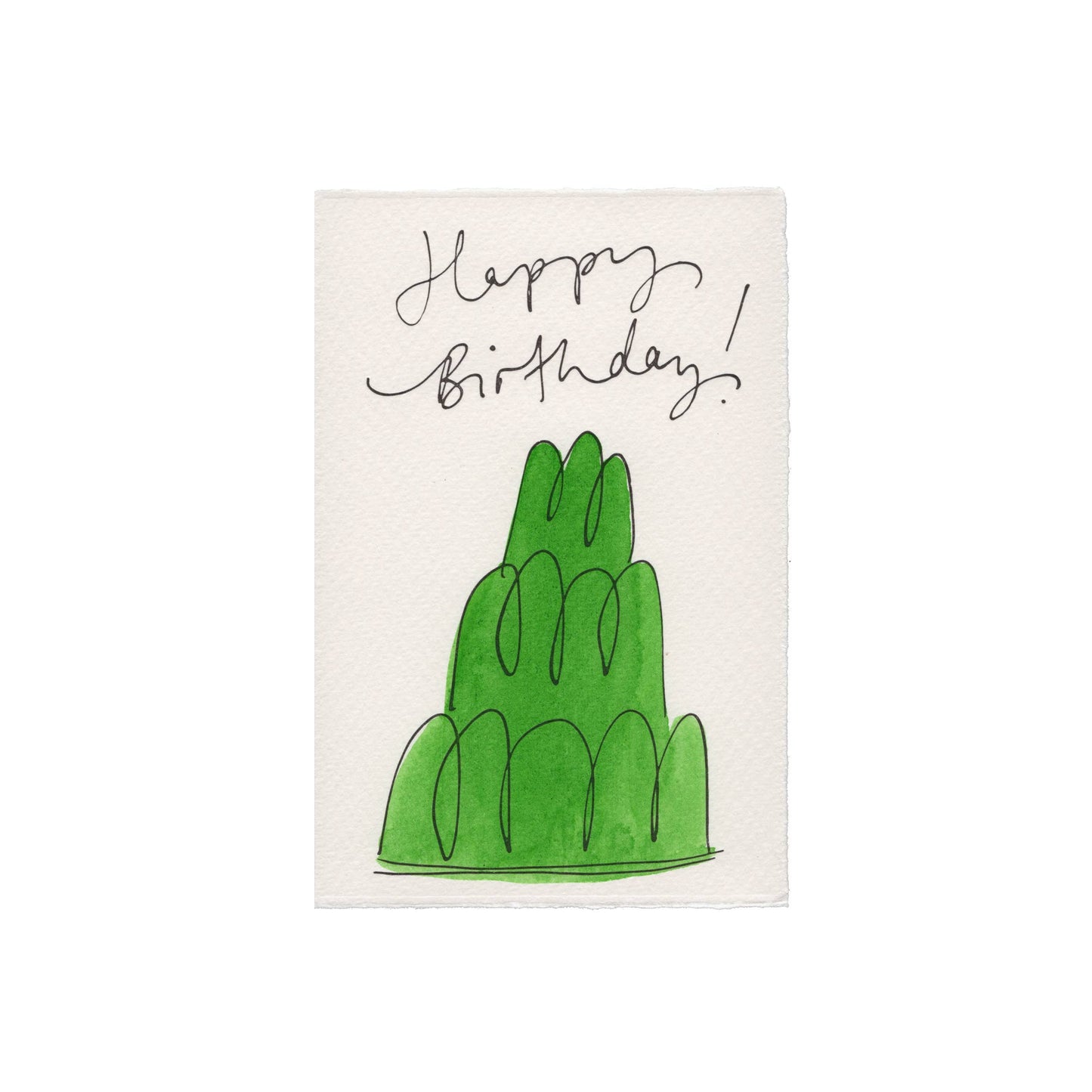 Scribble & Daub Jelly Card Green