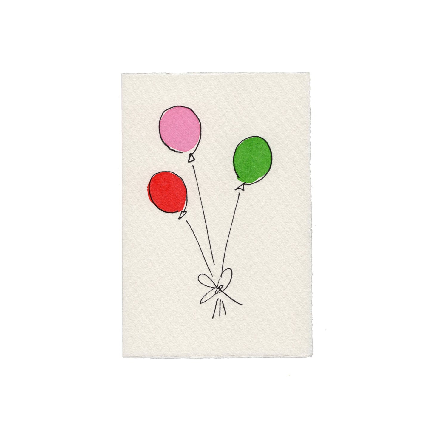 Scribble & Daub Balloons Card Pink