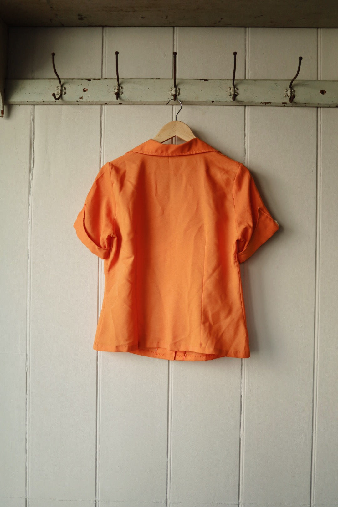 Dagger Collar Sleeve Detail Short Sleeve Blouse