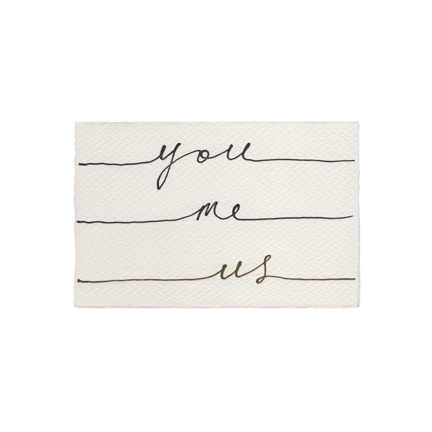 Scribble & Daub You Me Us Card