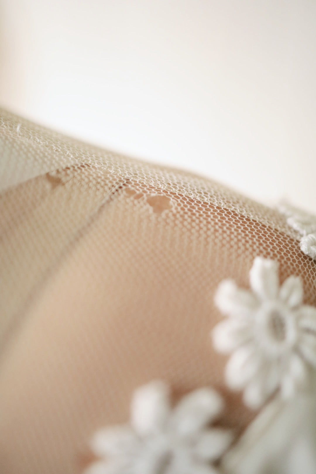 Mesh Yoke Daisy Appliqué Cocktail Dress