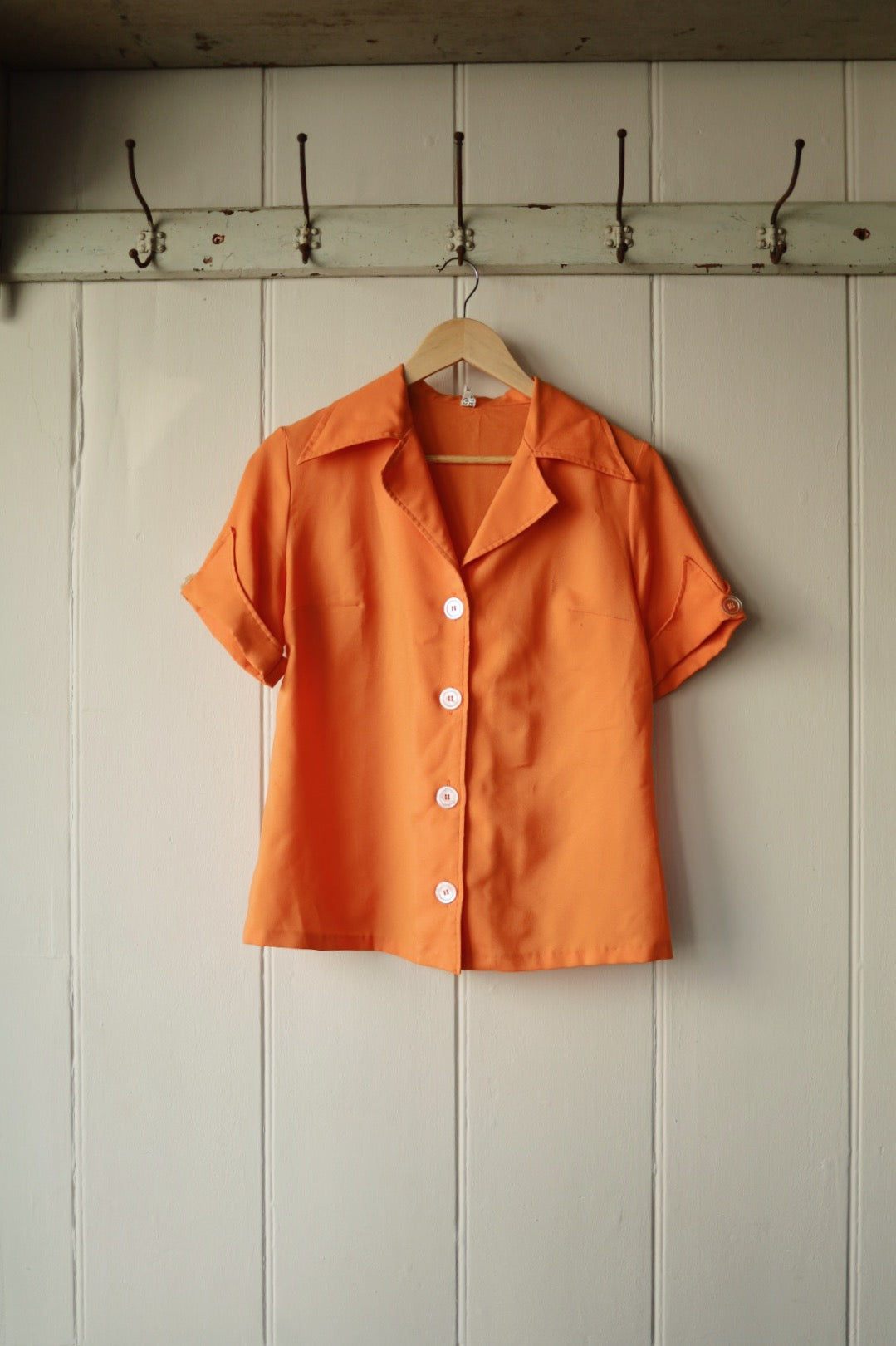Dagger Collar Sleeve Detail Short Sleeve Blouse