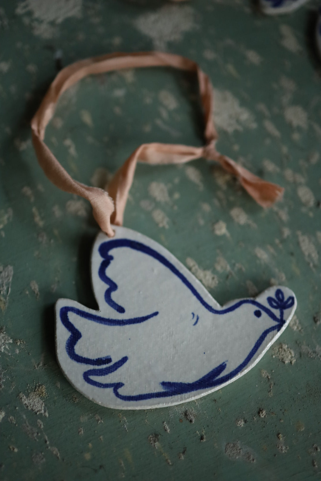 Emma Glipa Peace Dove Decorations Cobalt