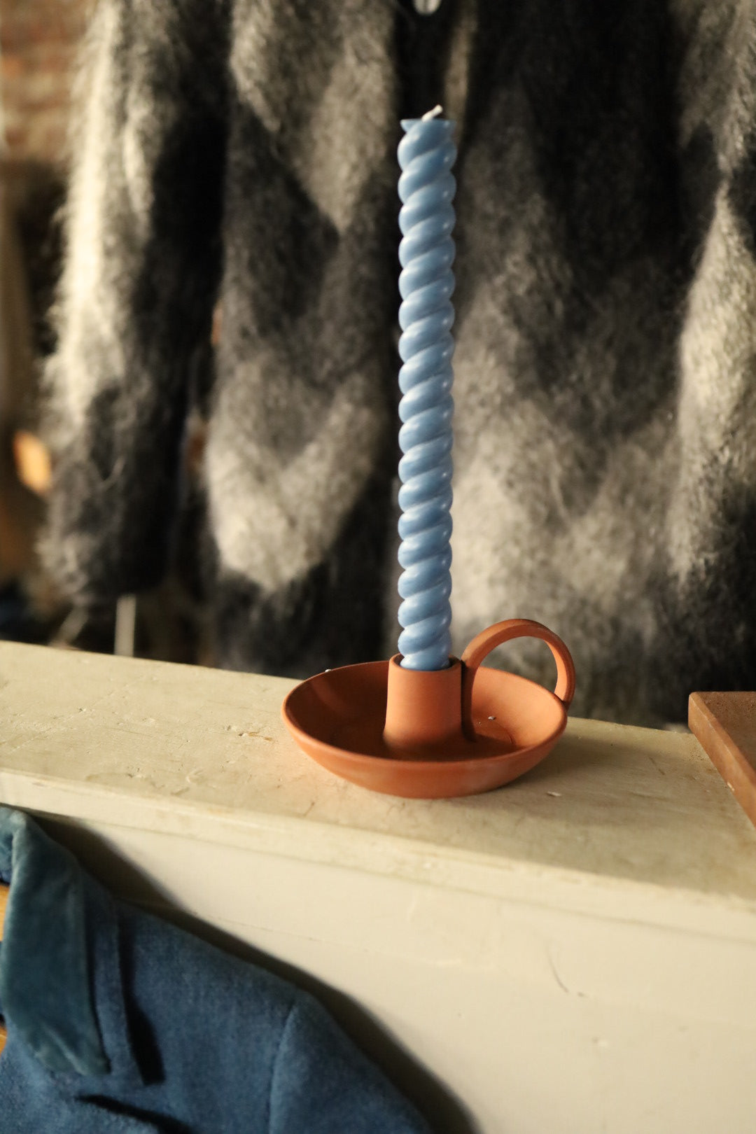British Colour Standard Spiral Dinner Candles Jasmine Yellow