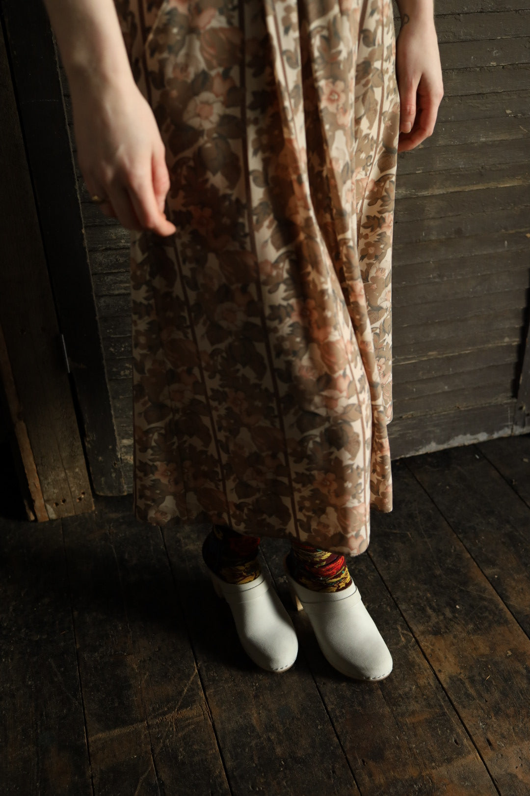 Floral Pleated Skirt