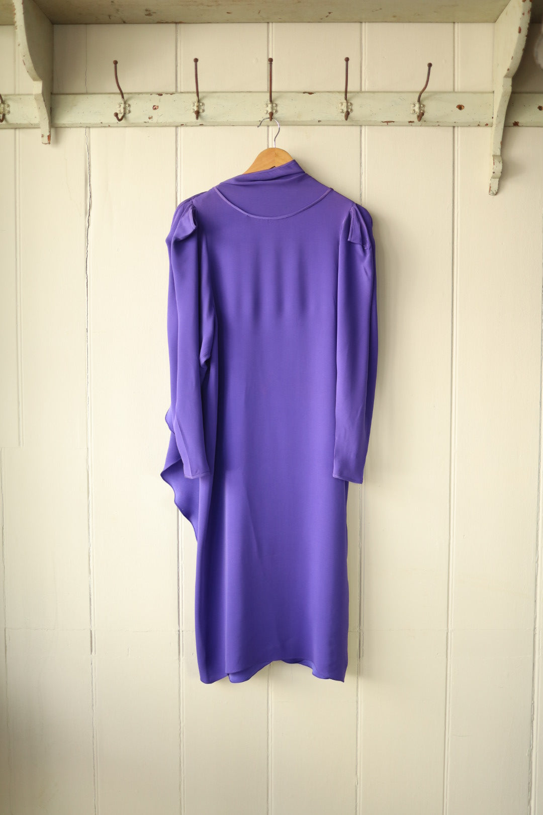 Janice wainwright Draped Mutton Sleeve Dress