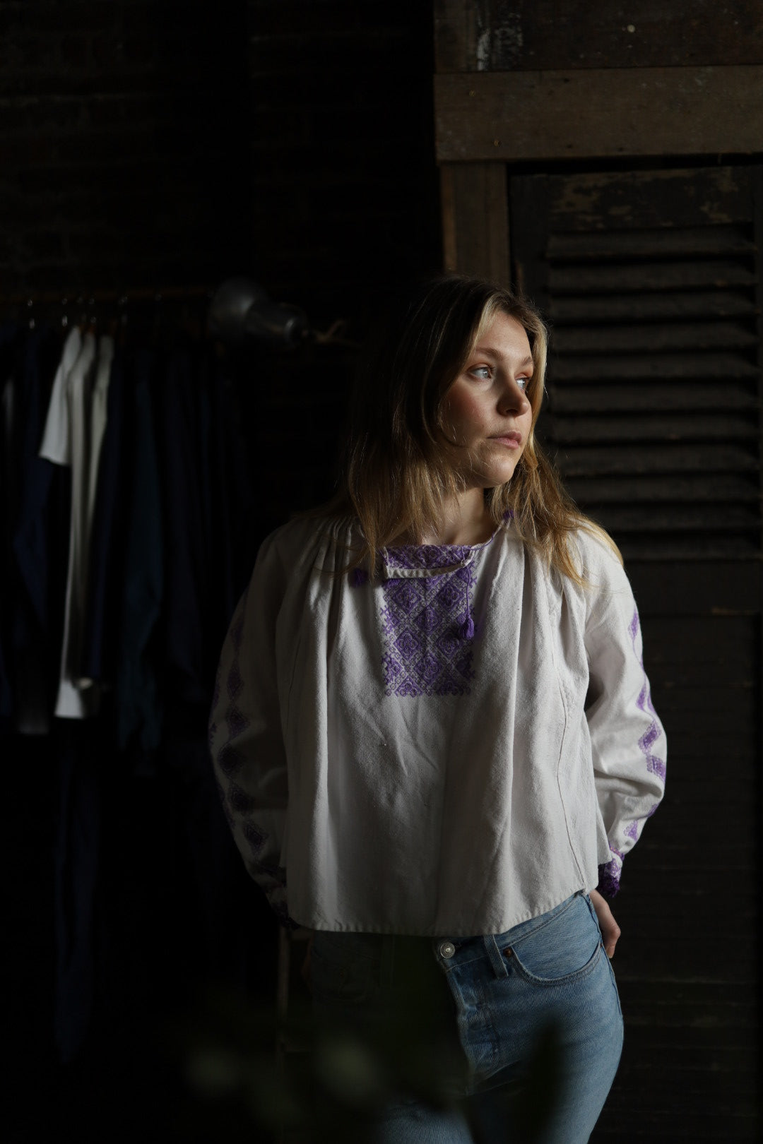 Folk Blouse Lilac