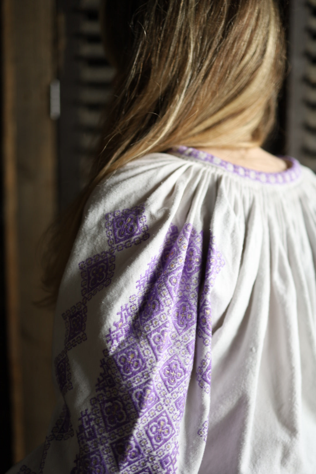 Folk Blouse Lilac