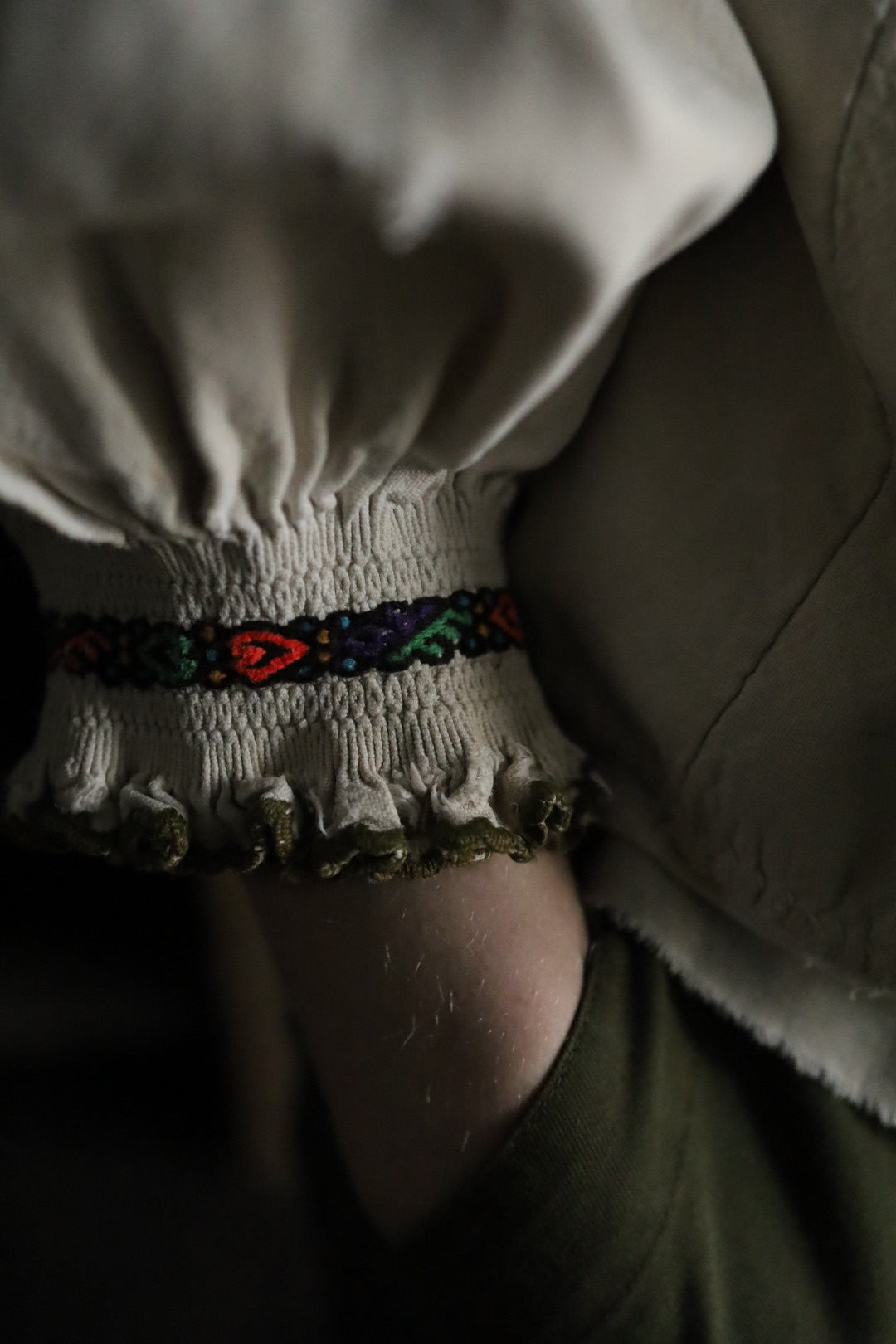 Folk Blouse Frill Shoulder