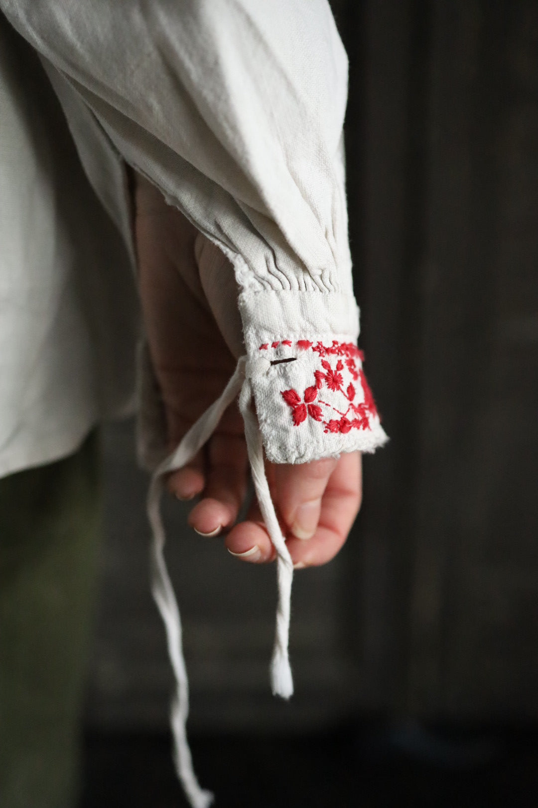 Folk Shirt Red Floral