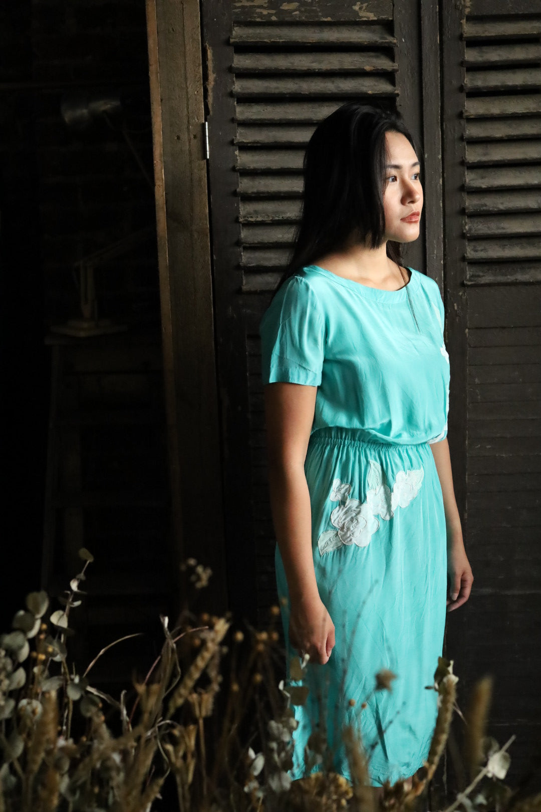 Jade Green Pascal Silk Dress