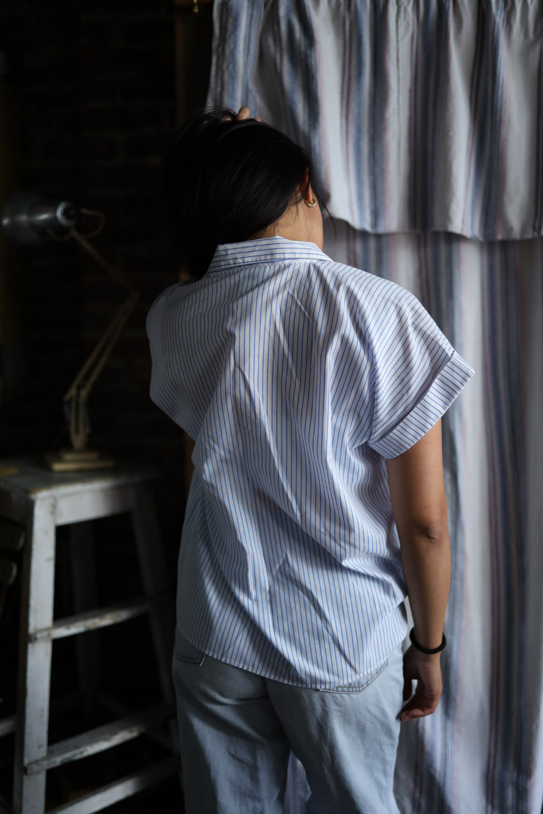 Blue & White Striped Shirt