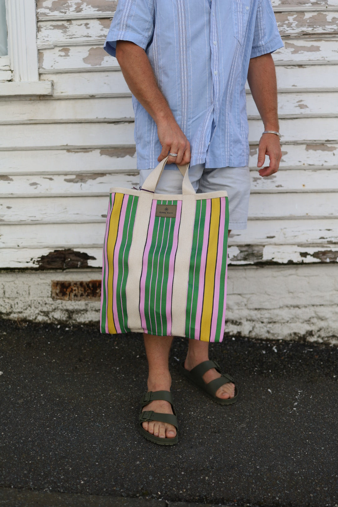 Gunes Swim Portfolio Tote -Pink/Yellow