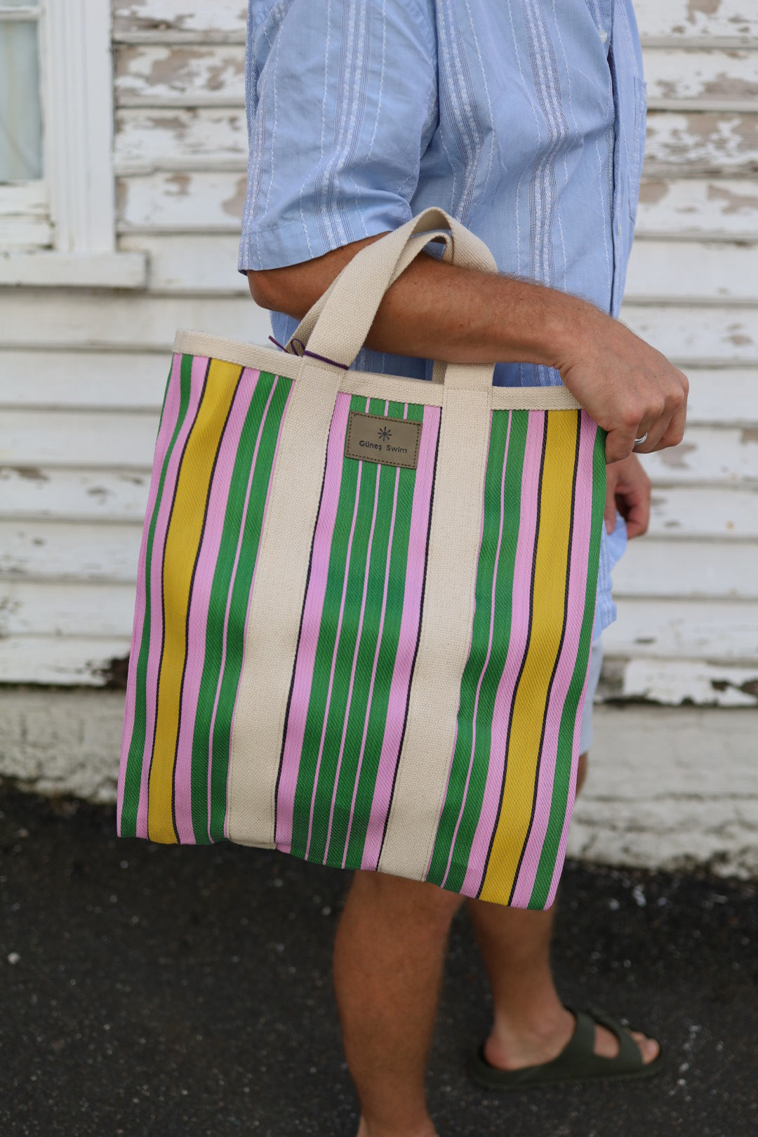 Gunes Swim Portfolio Tote -Pink/Yellow