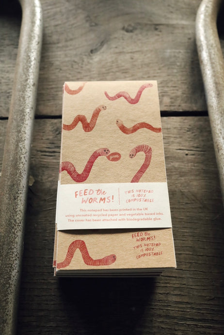 Feed The Worms 100% Compostable Notepad