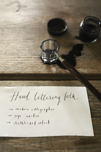 Nib & Ink Calligraphy with Hand Lettering Folk