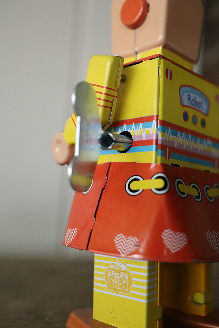 Sunset Bot - Retro Robot Tin Toy Mr&Ms Tin