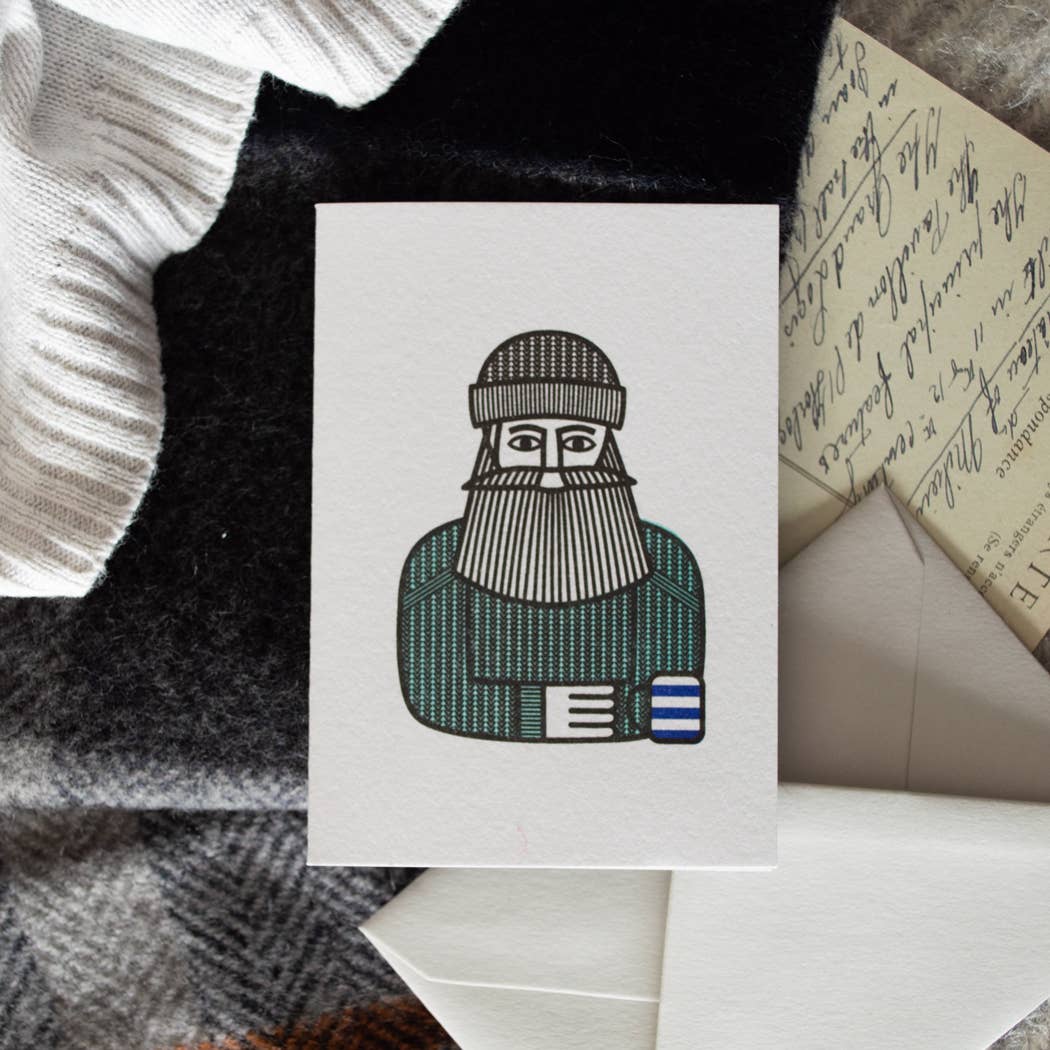Fancy a Cuppa? Cute Male Character Illustrated Mini Card