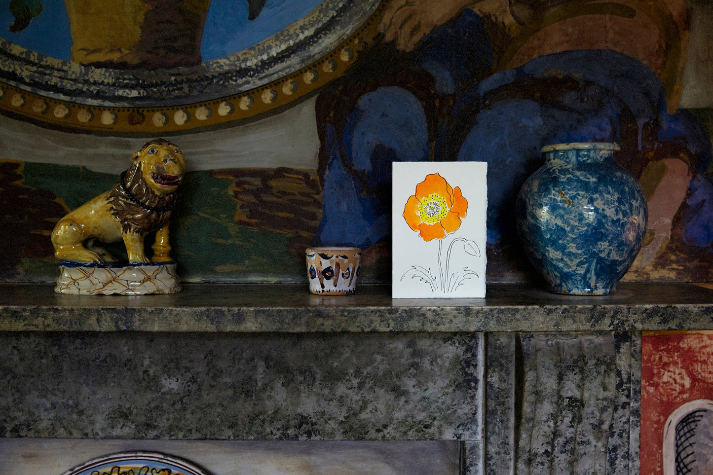 Scribble & Daub Charleston Collection Oriental Poppy