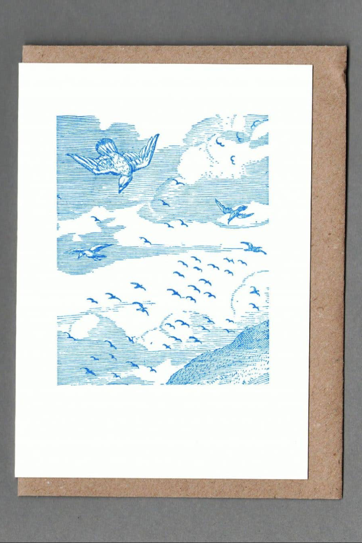 The Bass Rock - Letterpress Greeting Card