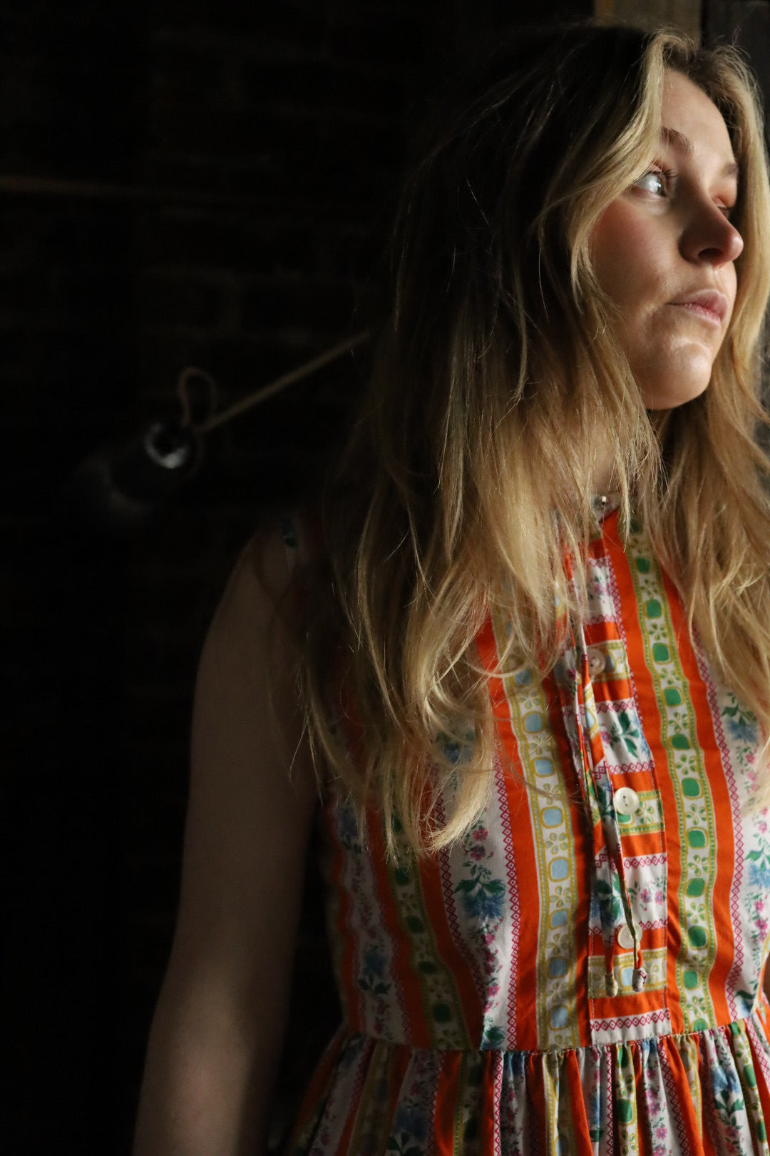 Button Through Print Dress