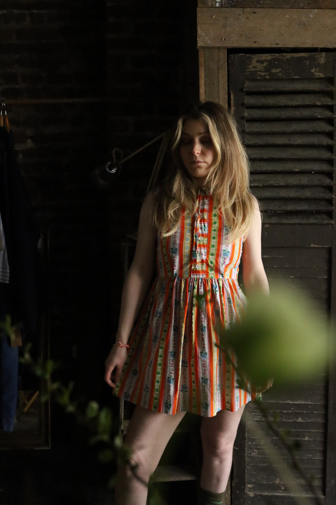 Button Through Print Dress