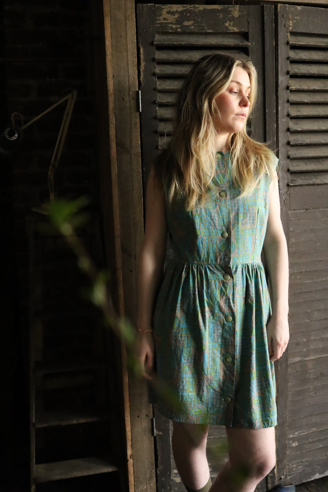 Paisley Button Through Dress