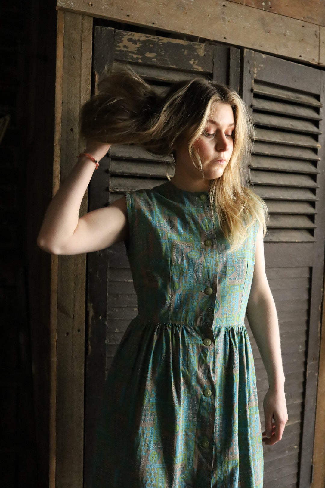 Paisley Button Through Dress