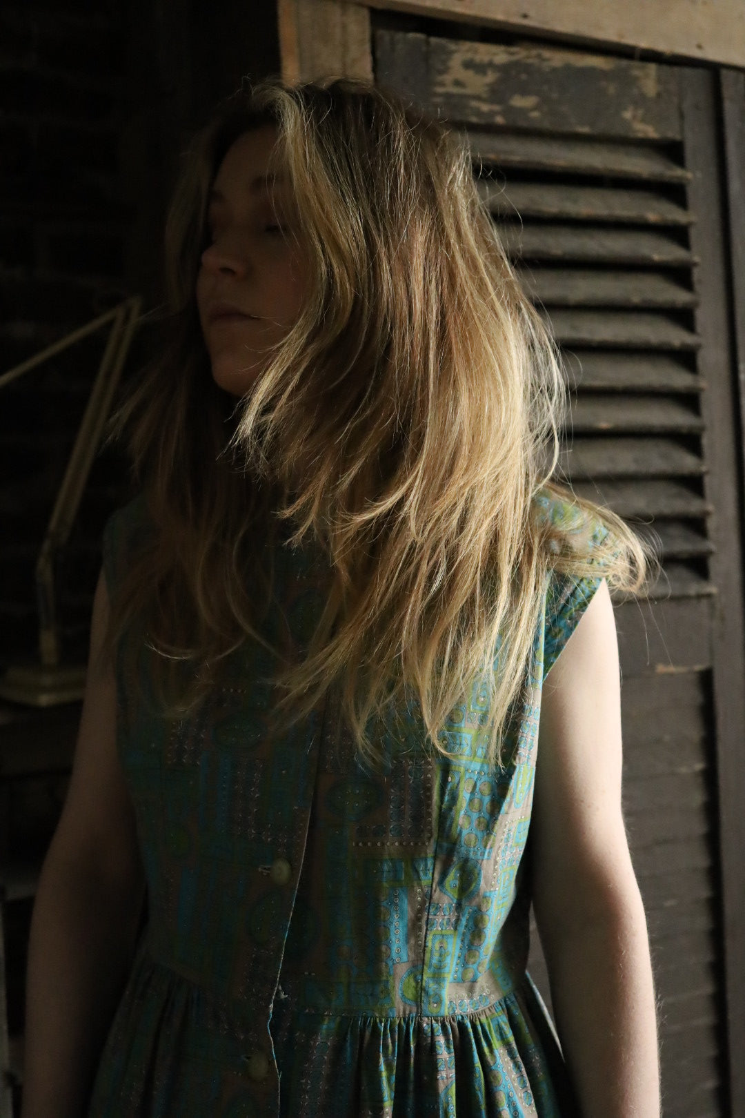 Paisley Button Through Dress