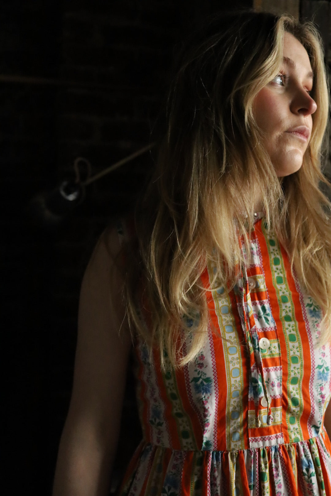 Button Through Print Dress