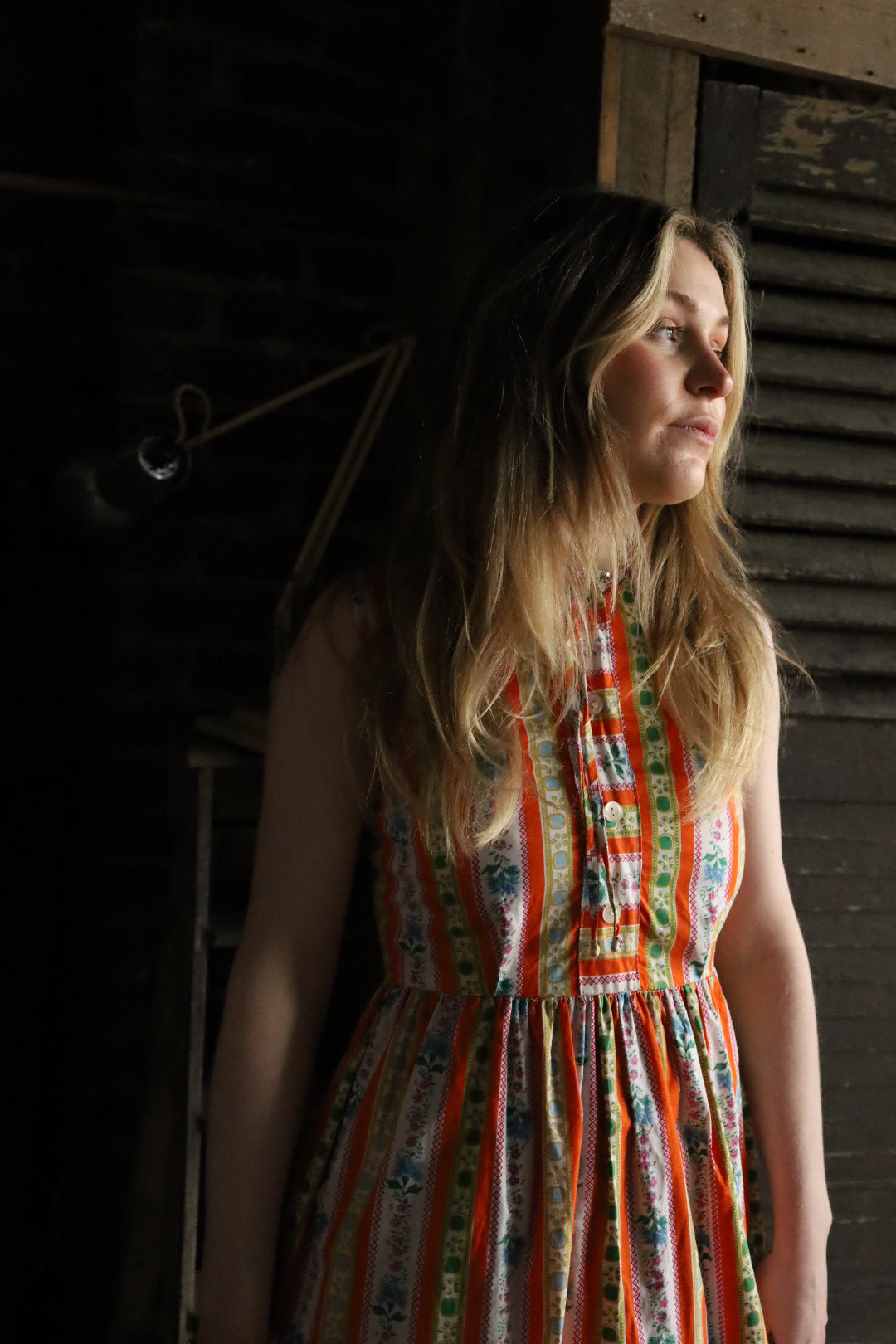 Button Through Print Dress
