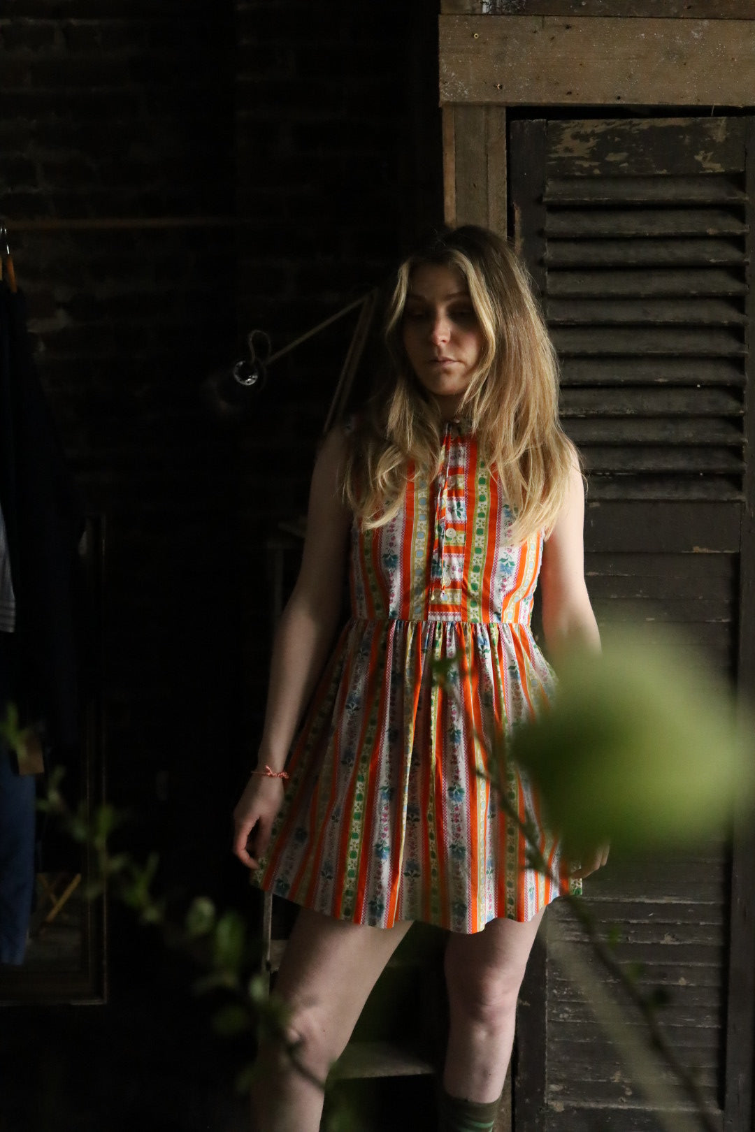 Button Through Print Dress