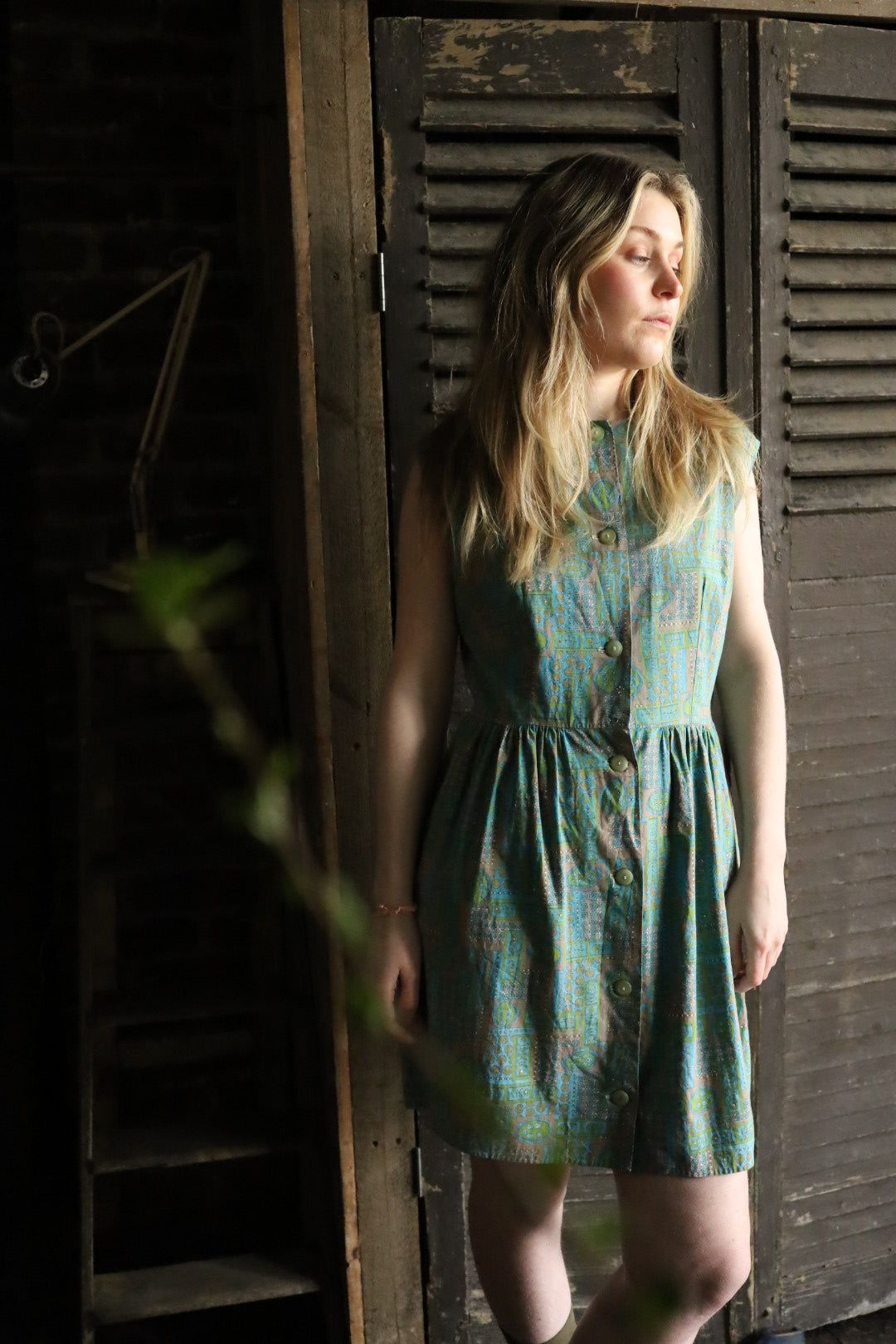 Paisley Button Through Dress
