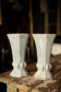 Pair of Grey Cast Iron Vases