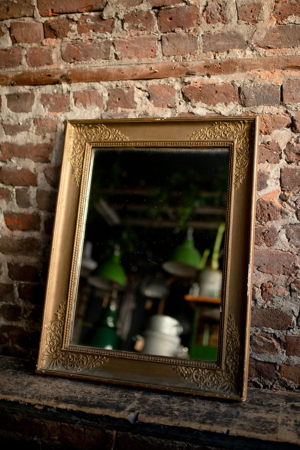 Gold Frame Rectangular Mirror