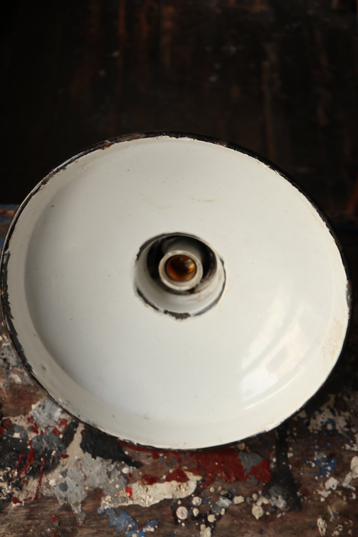 Sammode Black Speckled Enamel Cog Head Pendant