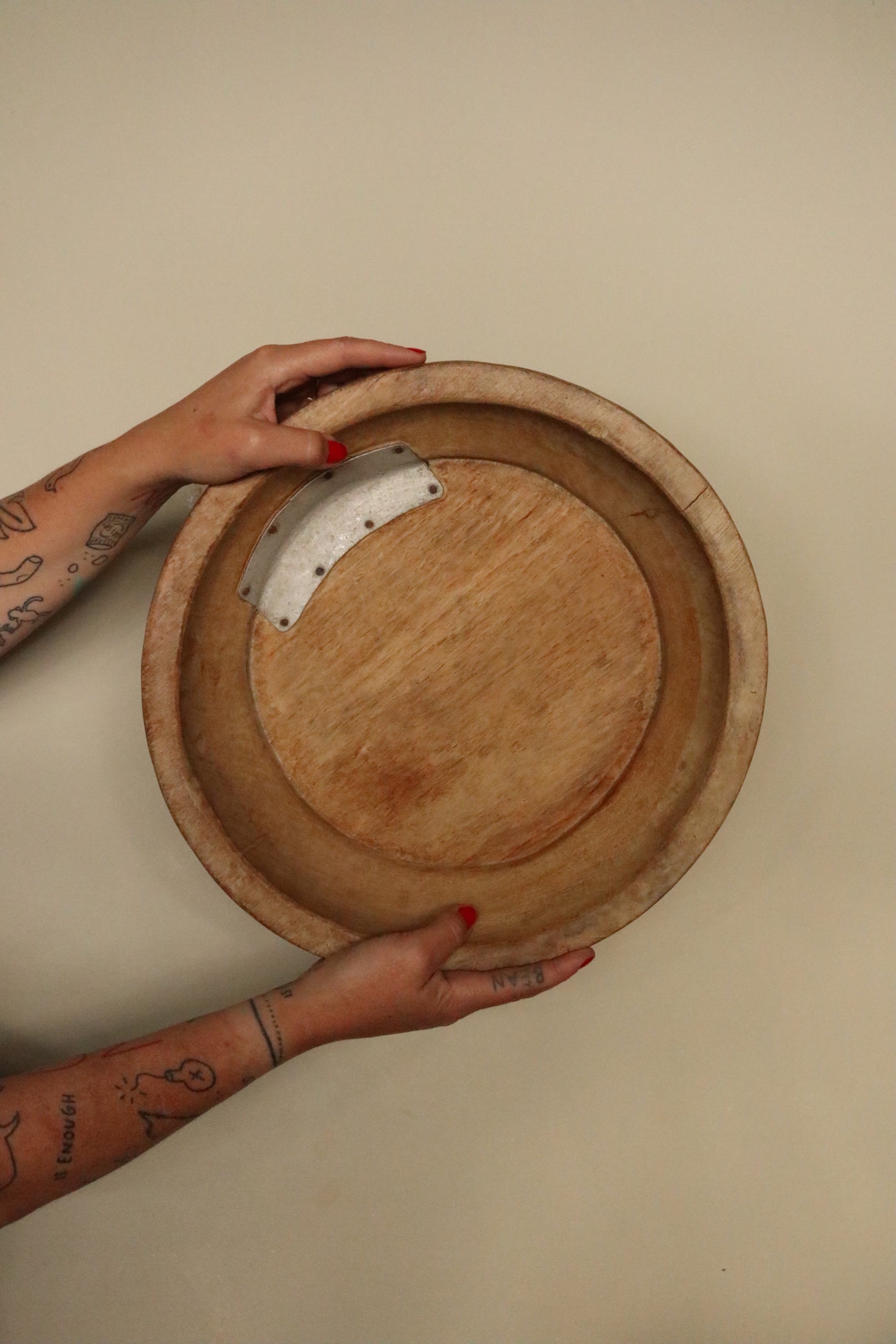 Wooden Bowl with repair