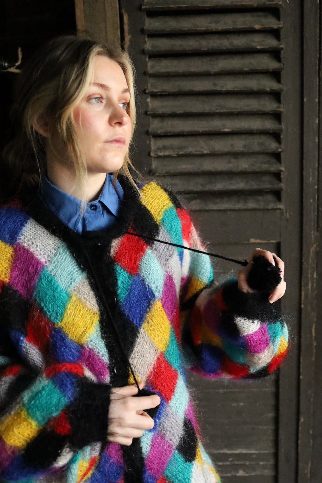 Harlequin Hand Knitted Cardigan