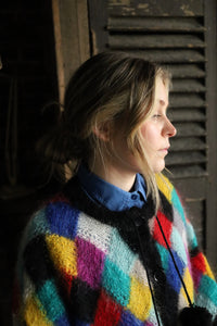 Harlequin Hand Knitted Cardigan