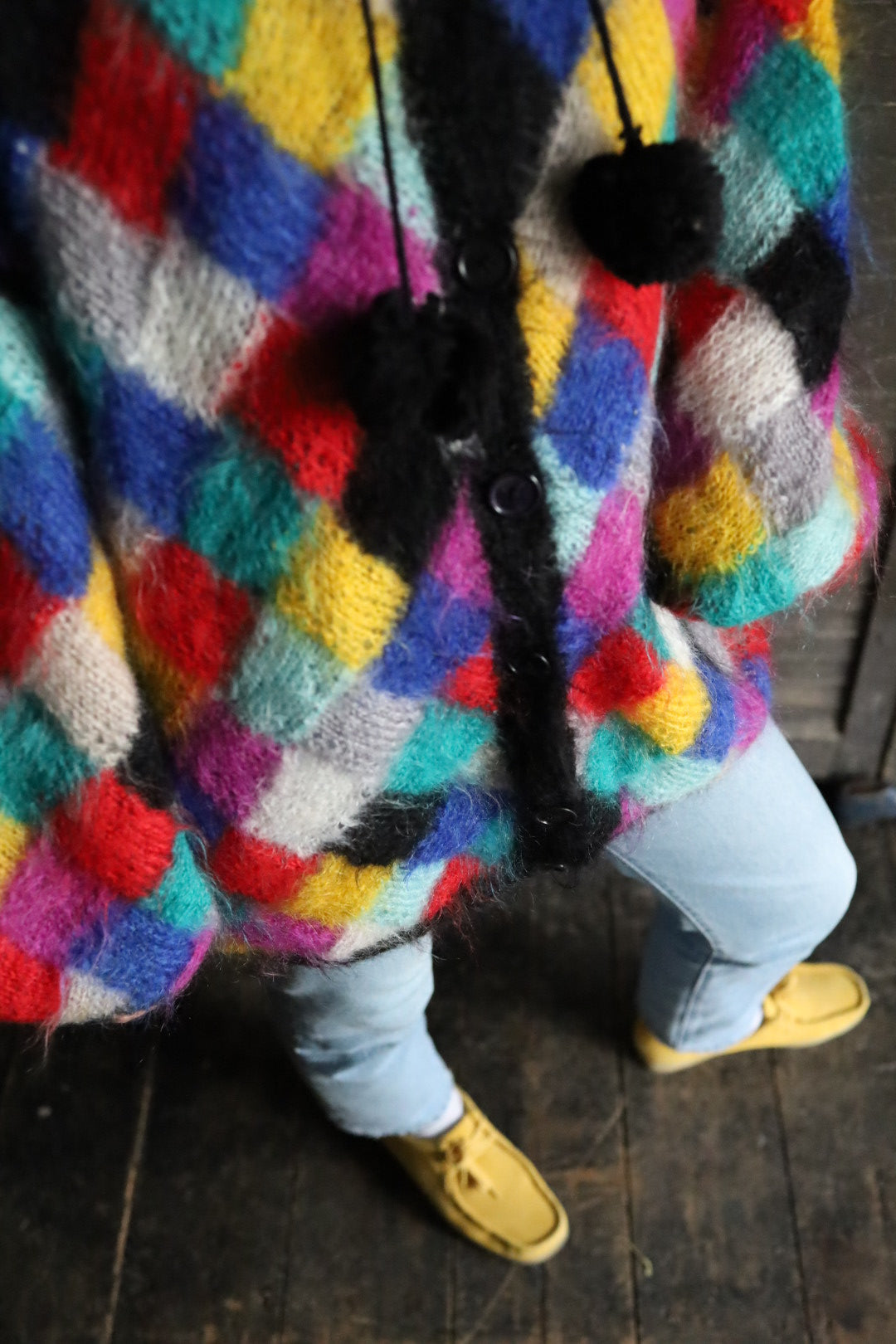 Harlequin Hand Knitted Cardigan
