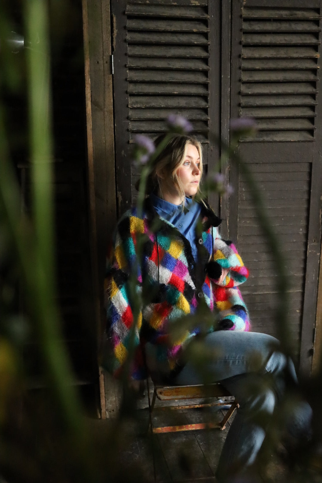 Harlequin Hand Knitted Cardigan