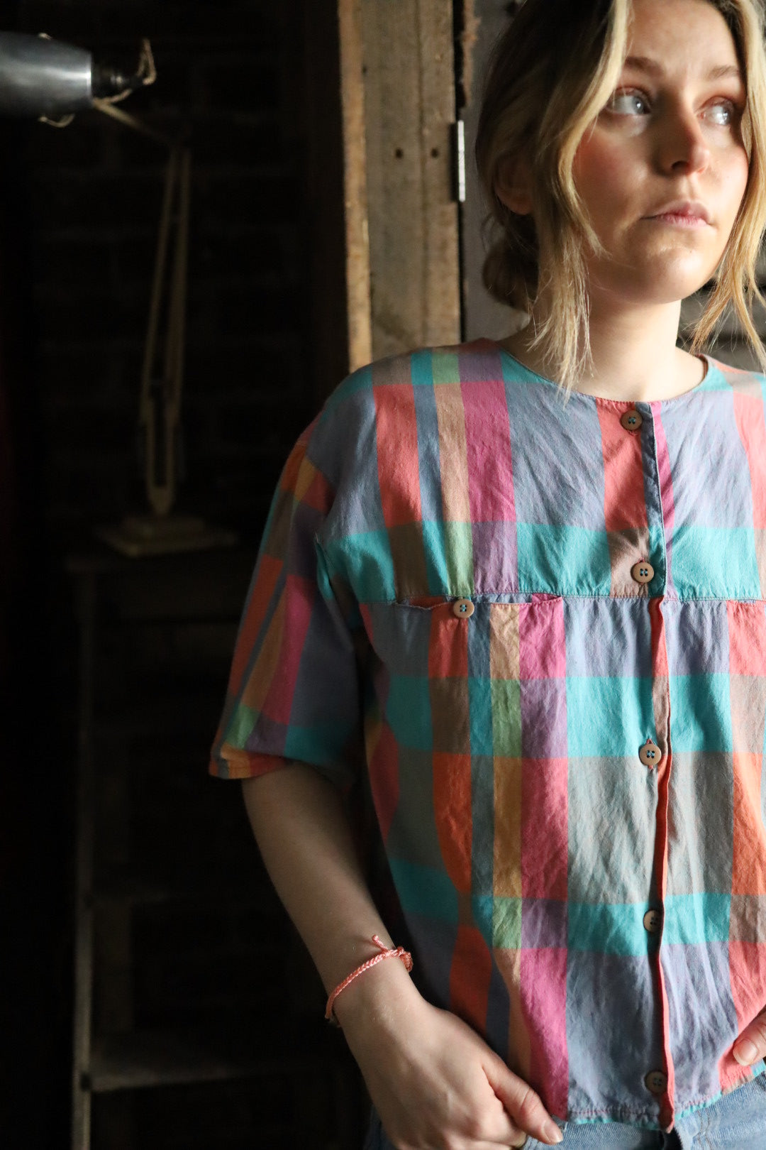 Plaid Cotton Top