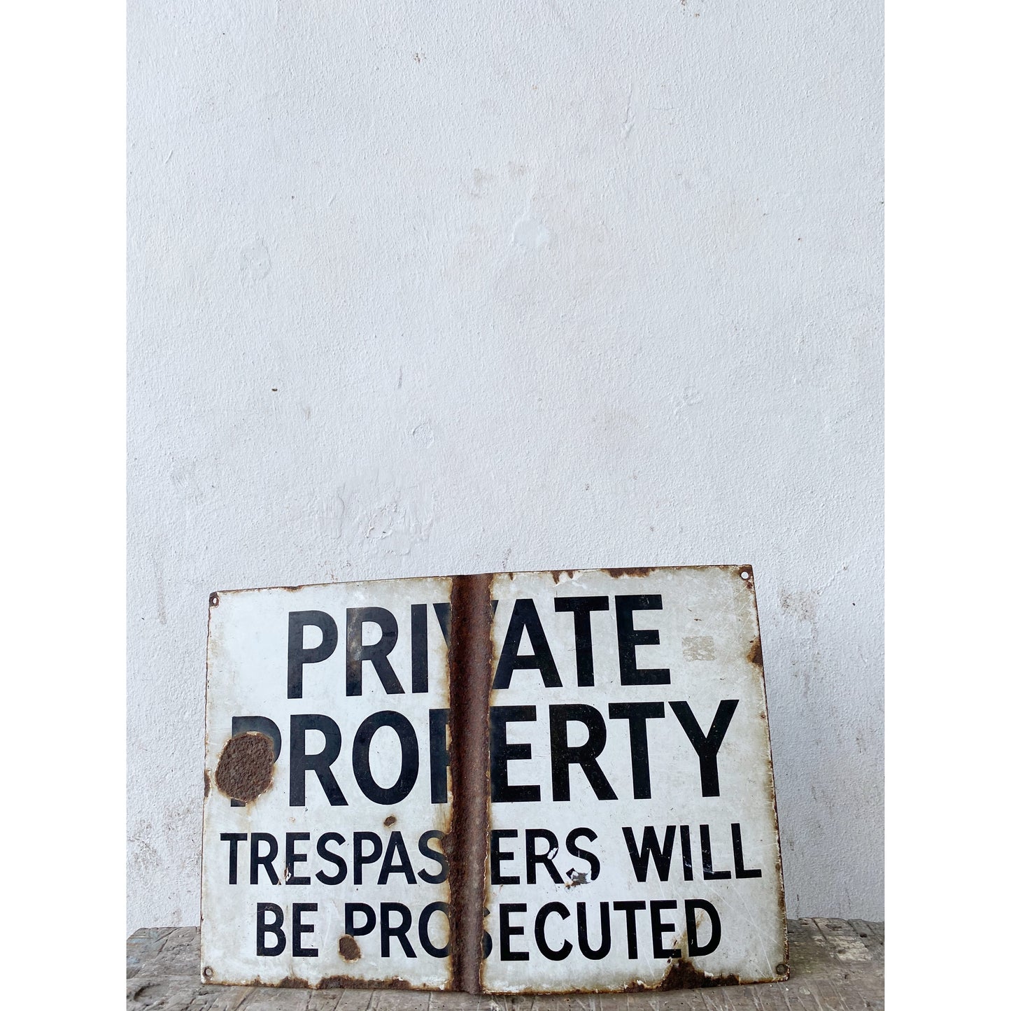 Private Property Enamel Sign
