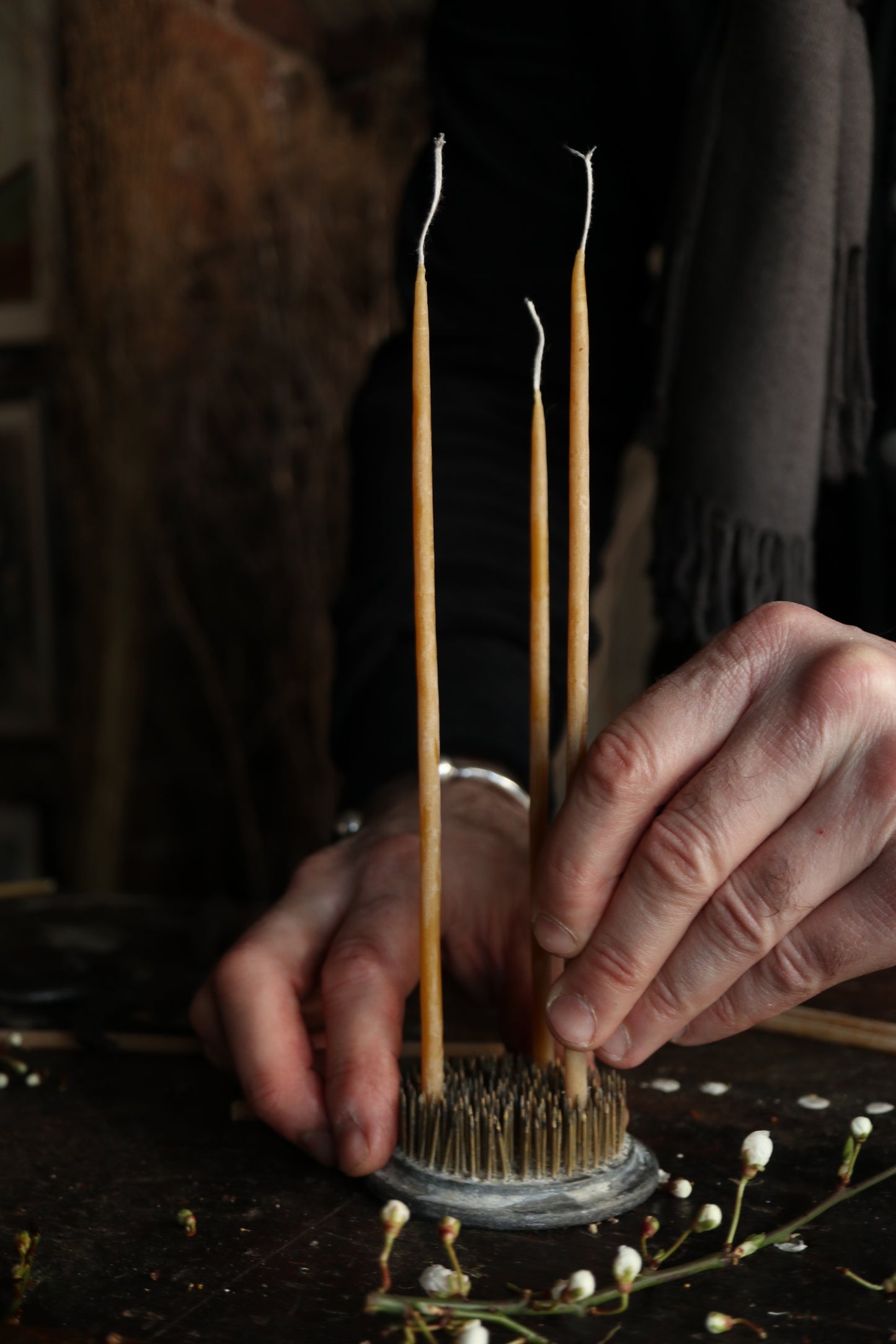 Hand-dipped Beeswax Party Candles