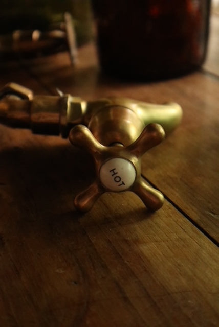 Pair of Reclaimed Brass Taps