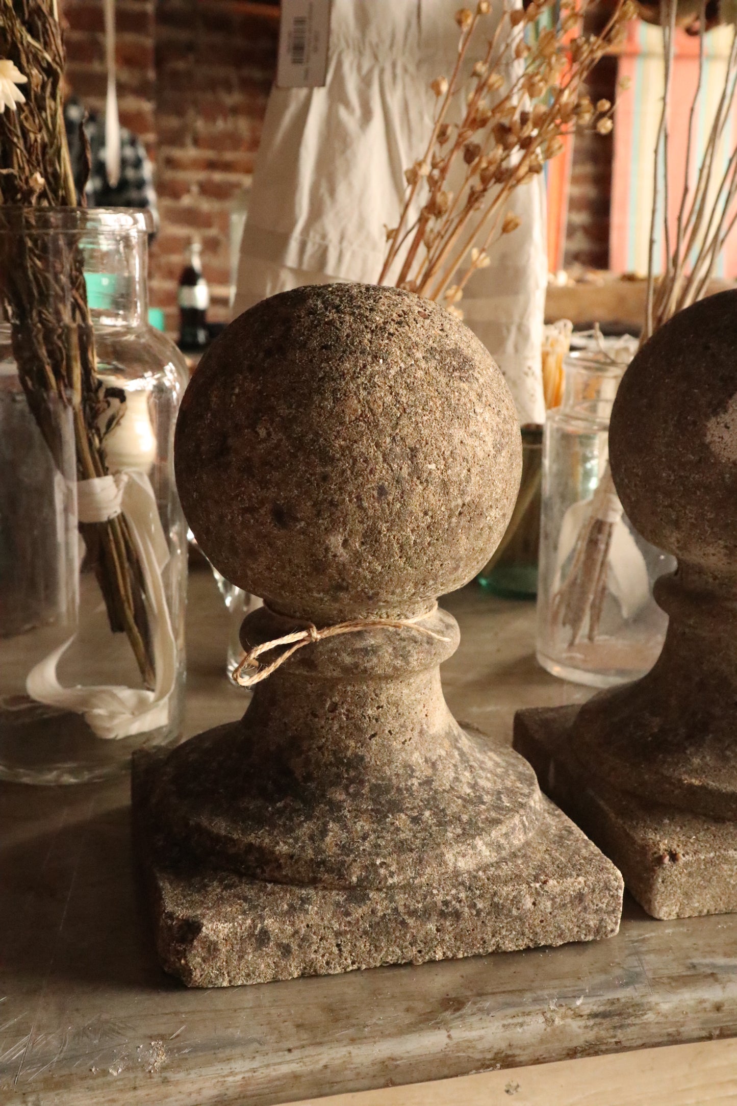 Sphere Stone Caps - Pair