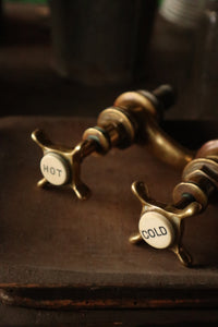 Pair of Reclaimed Brass Taps